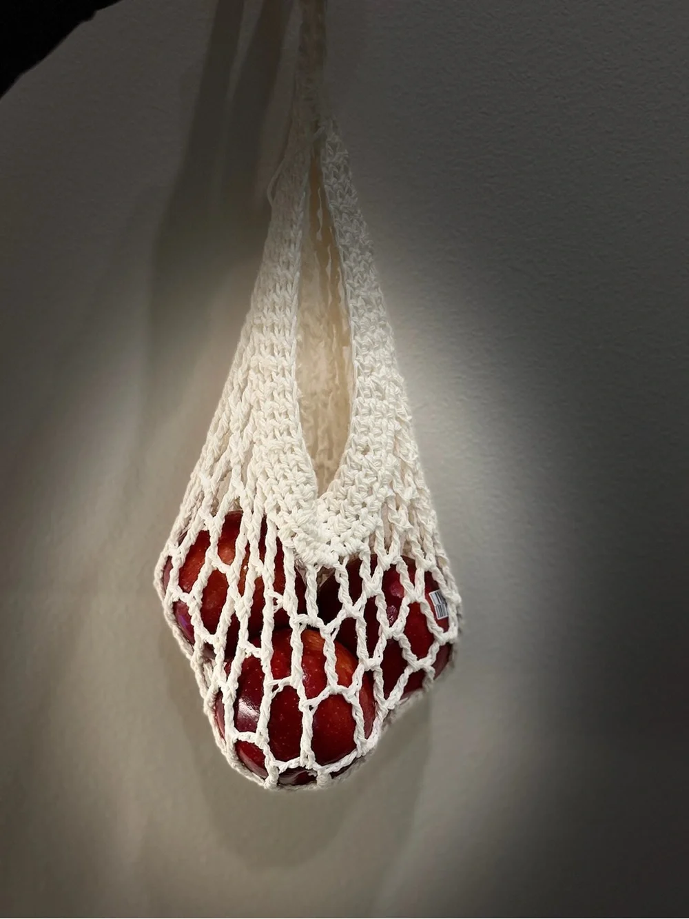 Handmade Crocheted Cotton Market Bag | Reusable Fruit & Produce Net